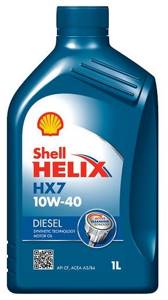 SHELL HELIX DIESEL HX7 10w40 API CF 1л п/с, масло моторное